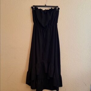 Fashion Nova Black Ruffled Strapless Dress